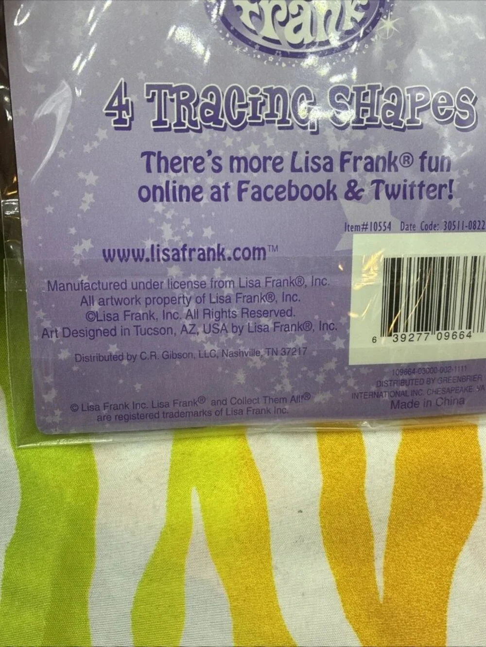Vintage Lisa Frank Party Favors – 4 Tracing Shapes (Butterfly, Dolphin, Flower)